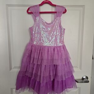 Cat & Jack Glittery Sequins Purplr Costume Dress